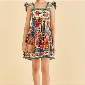 Off-White Tropical Yard Sleeveless Mini Dress